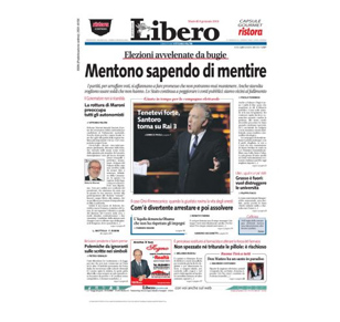 Copertina quotidiano Libero